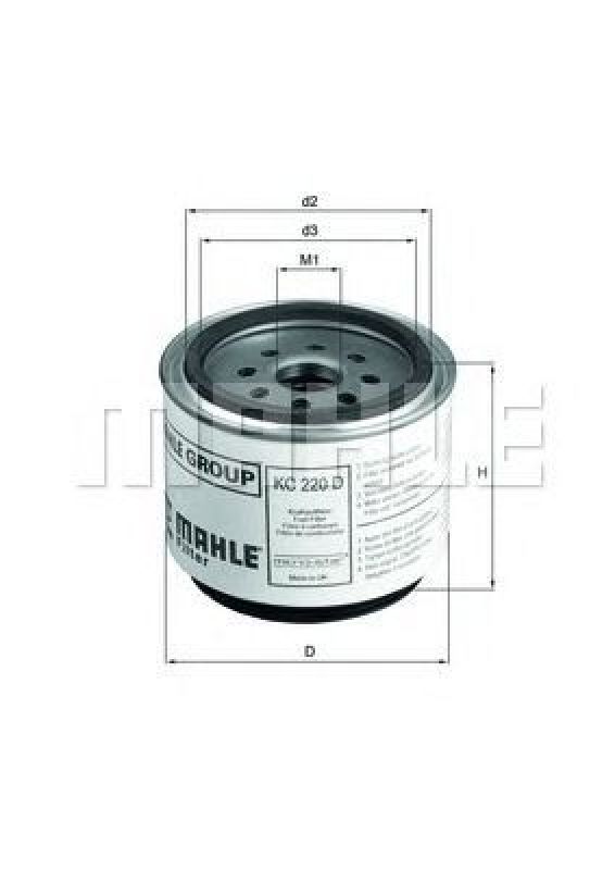 KC 220D KNECHT 70325007 - Fuel filter VOLVO