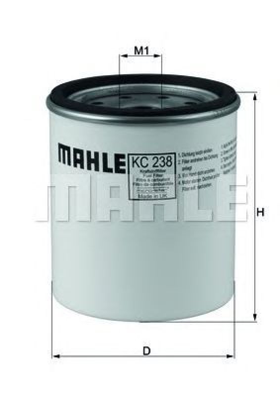 KC 238D KNECHT 70385344 - Fuel filter