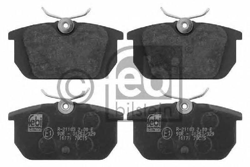 FEBI BILSTEIN 21103 - Brake Pad Set, disc brake Rear Axle