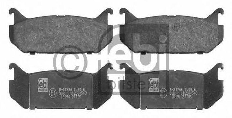 FEBI BILSTEIN 21766 - Brake Pad Set, disc brake Rear Axle