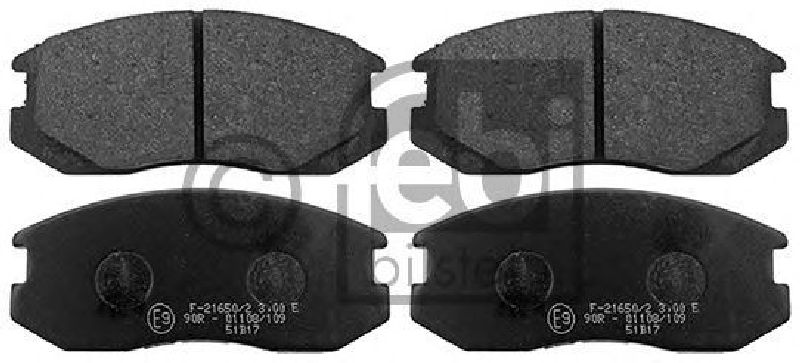 FEBI BILSTEIN 21650 - Brake Pad Set, disc brake Front Axle