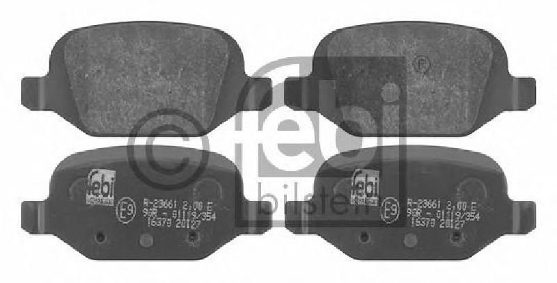 FEBI BILSTEIN 23661 - Brake Pad Set, disc brake Rear Axle FIAT, LANCIA, ABARTH