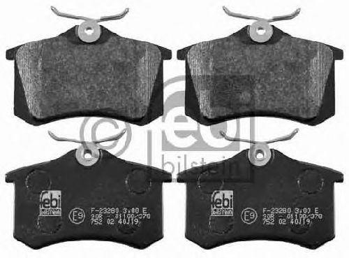 FEBI BILSTEIN 20960 - Brake Pad Set, disc brake Rear Axle AUDI