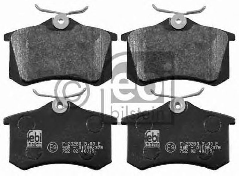 FEBI BILSTEIN 20960 - Brake Pad Set, disc brake Rear Axle AUDI