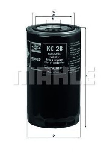 KC 28 KNECHT 78403701 - Fuel filter
