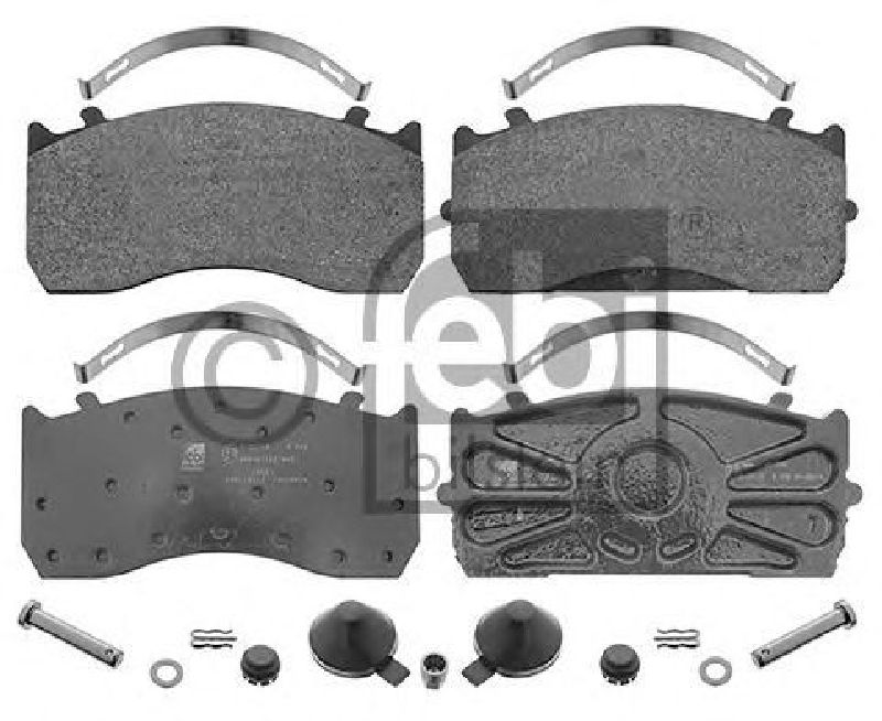 FEBI BILSTEIN 29115 - Brake Pad Set, disc brake Front Axle | Rear Axle MAN, MERCEDES-BENZ