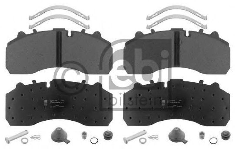 FEBI BILSTEIN 29059 - Brake Pad Set, disc brake Rear Axle | Front Axle MAN, IVECO, DAF, MERCEDES-BENZ, VOLVO