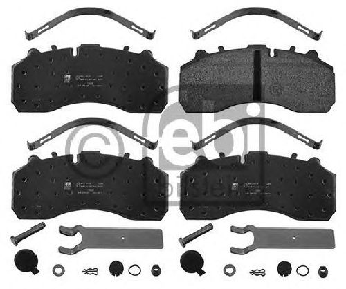 FEBI BILSTEIN 29059 - Brake Pad Set, disc brake Rear Axle | Front Axle MAN, IVECO, MERCEDES-BENZ, DAF, VOLVO