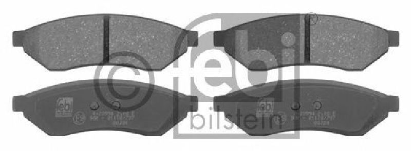 FEBI BILSTEIN 23994 - Brake Pad Set, disc brake Rear Axle DAEWOO, CHEVROLET