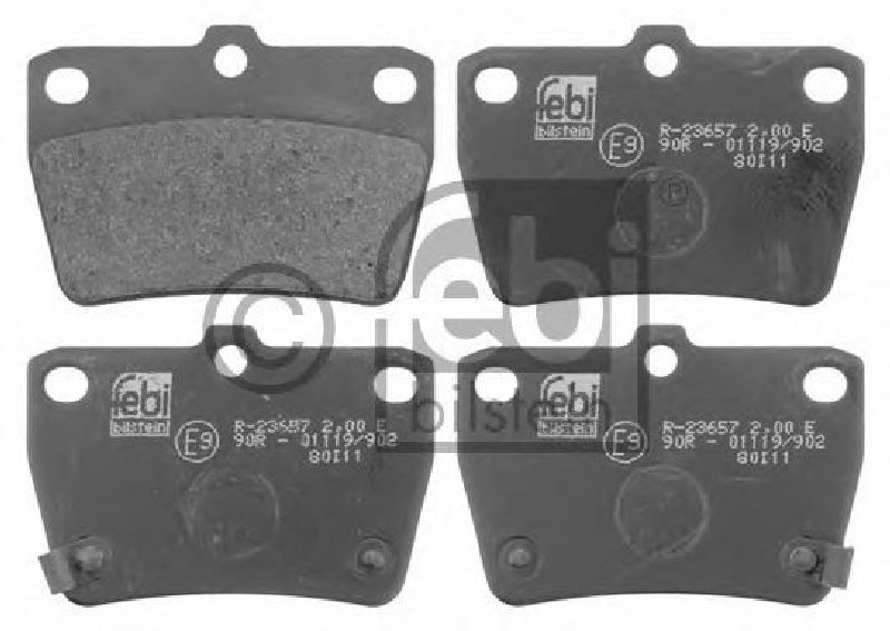 FEBI BILSTEIN 23656 - Brake Pad Set, disc brake Rear Axle