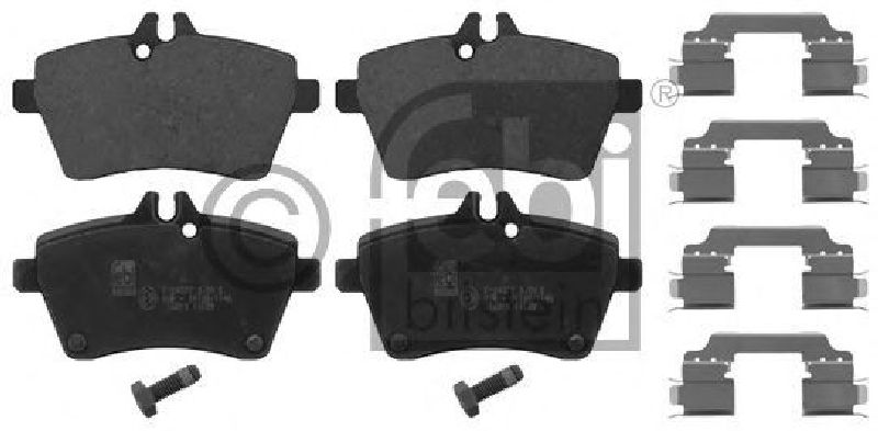 FEBI BILSTEIN 24077 - Brake Pad Set, disc brake Front Axle MERCEDES-BENZ