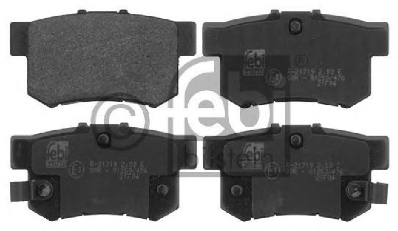 FEBI BILSTEIN 21721 - Brake Pad Set, disc brake Rear Axle FIAT