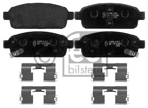 FEBI BILSTEIN 25096 - Brake Pad Set, disc brake Rear Axle OPEL, VAUXHALL, CHEVROLET