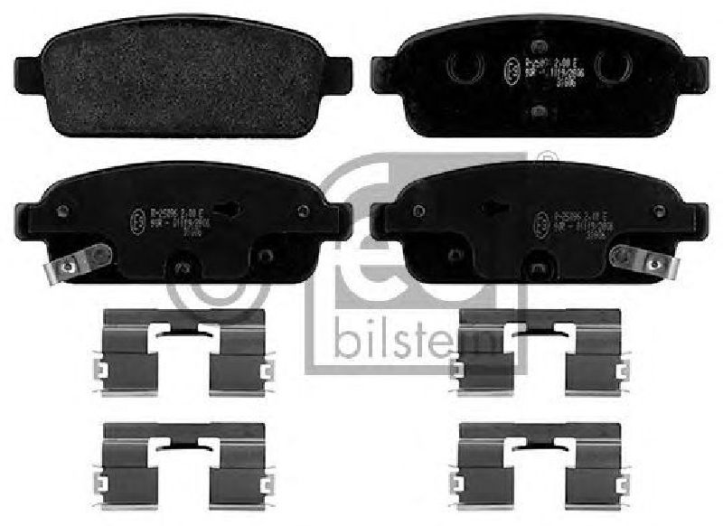 FEBI BILSTEIN 25098 - Brake Pad Set, disc brake Rear Axle OPEL, VAUXHALL, CHEVROLET