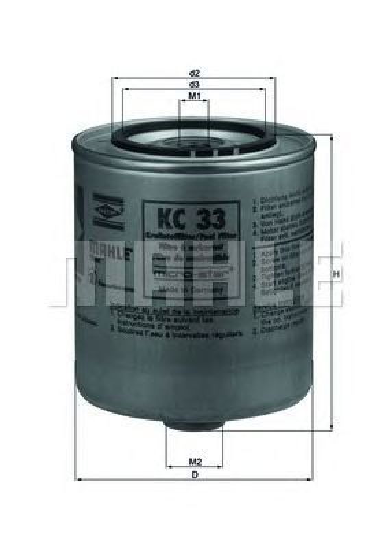 KC 33 KNECHT 77444649 - Fuel filter