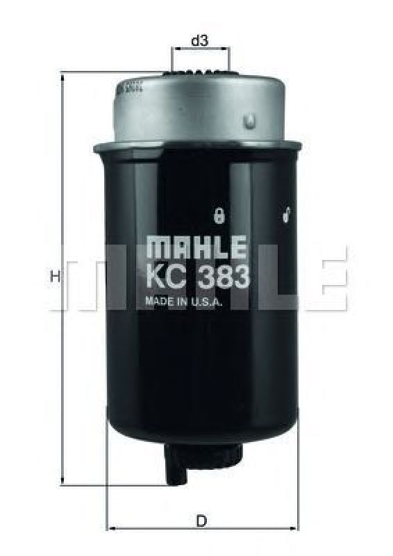 KC 383 KNECHT 72343262 - Fuel filter LAND ROVER