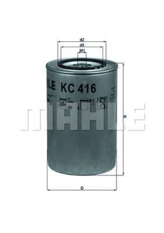 KC 416 KNECHT 70521185 - Fuel filter IVECO, ASTRA, IRISBUS