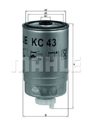 KC 43 KNECHT 78687337 - Fuel filter IVECO, MULTICAR