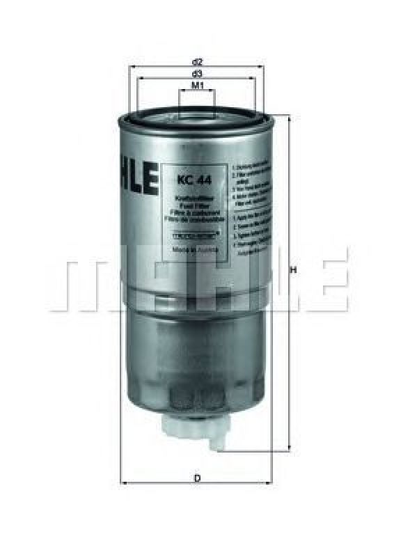 KC 44 KNECHT 70370482 - Fuel filter