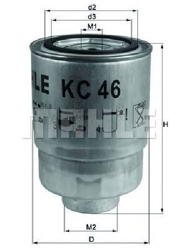 KC 46 KNECHT 77488109 - Fuel filter MITSUBISHI, ISUZU, OPEL, HYUNDAI, KIA