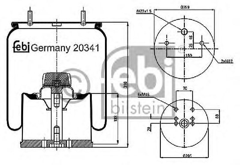 FEBI BILSTEIN 20341 - Boot, air suspension