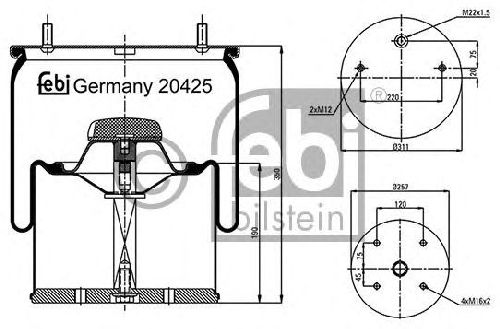 FEBI BILSTEIN 20425 - Boot, air suspension