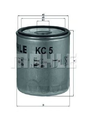 KC 5 KNECHT 77427545 - Fuel filter ISUZU