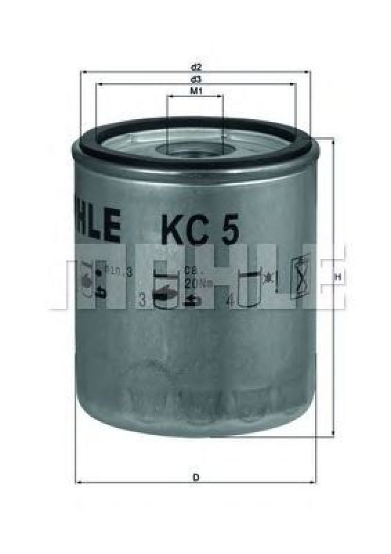 KC 5 KNECHT 77427545 - Fuel filter ISUZU