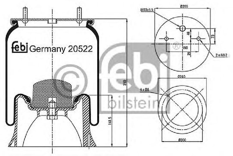 FEBI BILSTEIN 20522 - Boot, air suspension