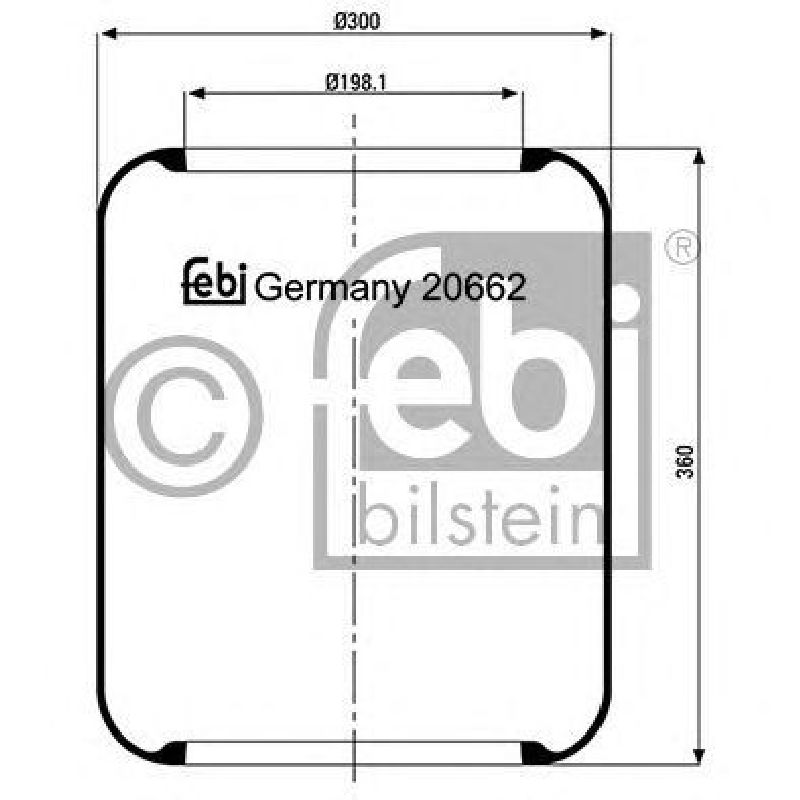FEBI BILSTEIN 20662 - Boot, air suspension Front Axle left and right | Rear Axle left and right
