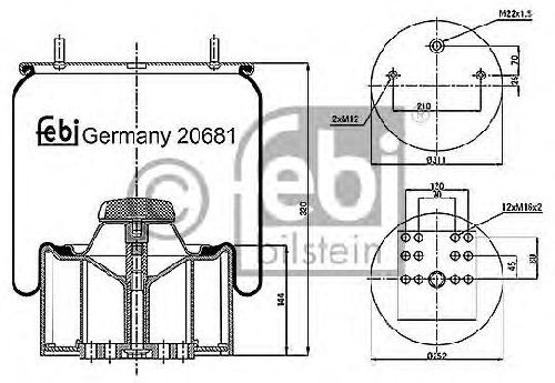 FEBI BILSTEIN 20681 - Boot, air suspension