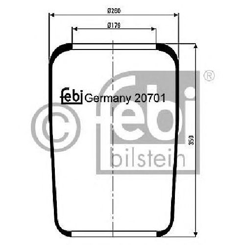 FEBI BILSTEIN 20701 - Boot, air suspension Front Axle left and right