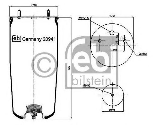 FEBI BILSTEIN 20941 - Boot, air suspension