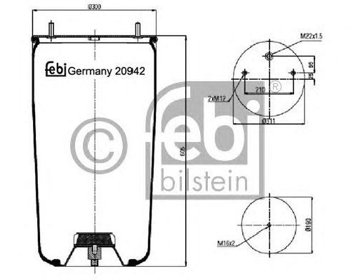 FEBI BILSTEIN 20942 - Boot, air suspension