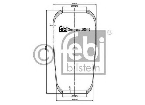 FEBI BILSTEIN 20946 - Boot, air suspension Front Axle left and right MERCEDES-BENZ