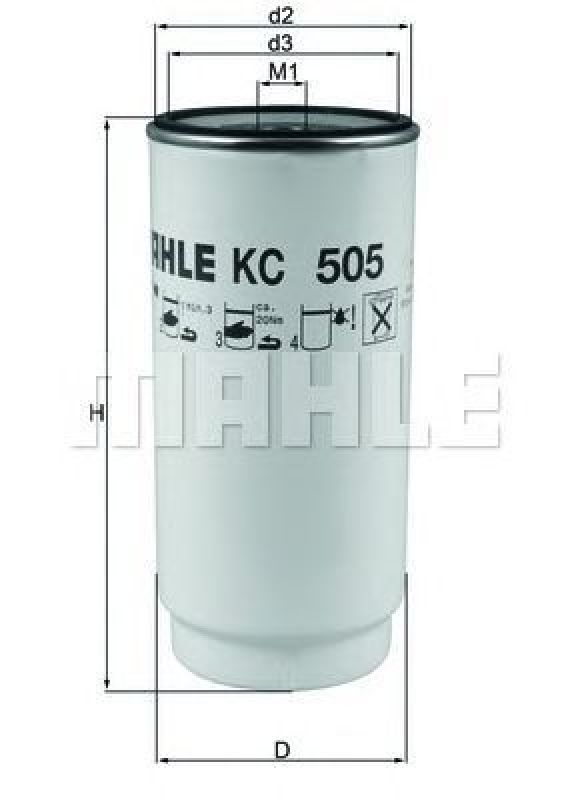 KC 505D KNECHT 72371414 - Fuel filter MERCEDES-BENZ