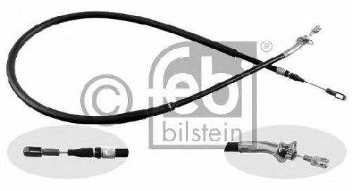 FEBI BILSTEIN 21263 - Cable, parking brake Left Rear | Right Rear MERCEDES-BENZ