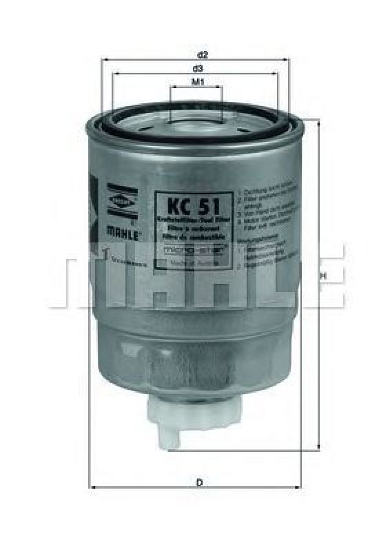 KC 51 KNECHT 77451586 - Fuel filter PEUGEOT, FIAT, CITROËN