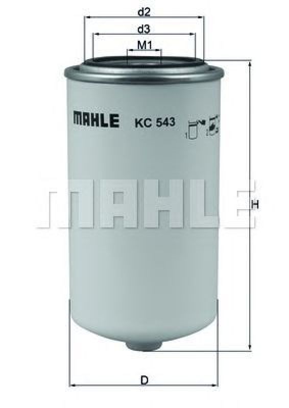 KC 543 KNECHT 72382211 - Fuel filter DAF