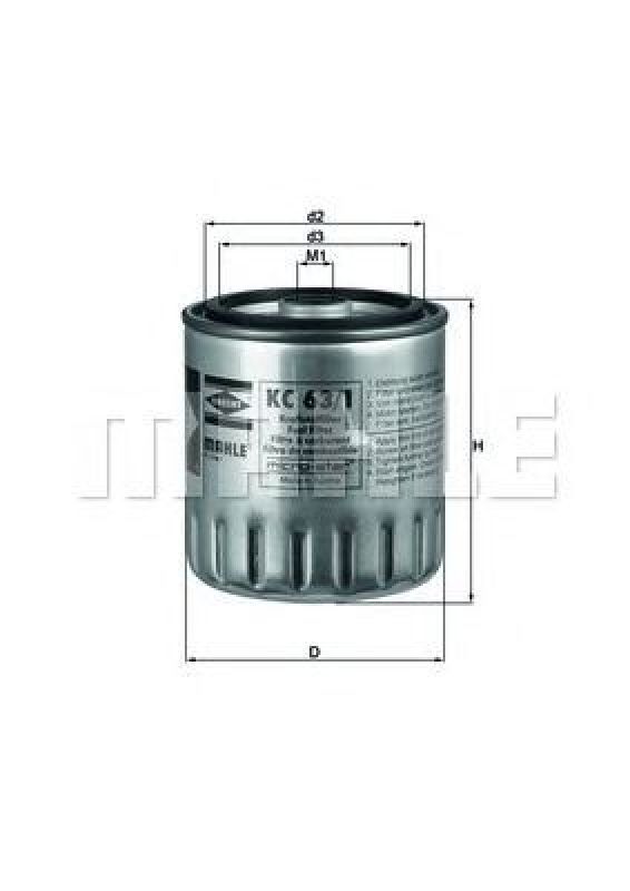 KC 63/1D KNECHT 78486045 - Fuel filter MERCEDES-BENZ, SSANGYONG, DAEWOO, PUCH, MULTICAR, AEBI