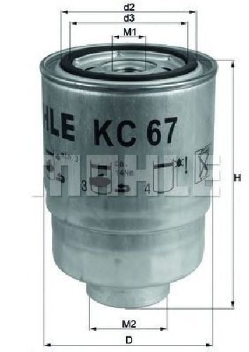 KC 67 KNECHT 78716110 - Fuel filter NISSAN, CARBODIES, LTI, BMC