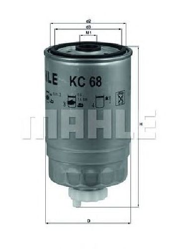 KC 68 KNECHT 78716193 - Fuel filter OPEL
