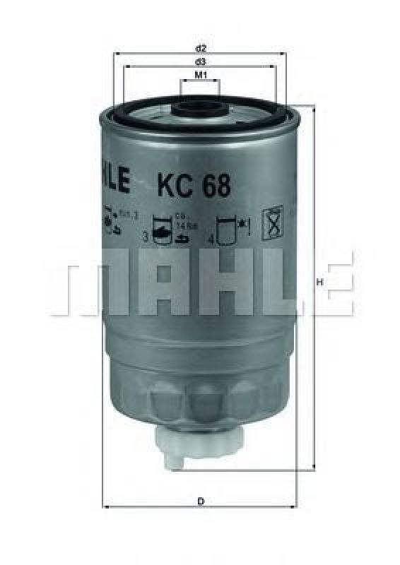 KC 68 KNECHT 78716193 - Fuel filter OPEL
