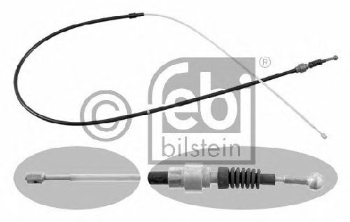 FEBI BILSTEIN 22734 - Cable, parking brake Left Rear | Right Rear SKODA, VW