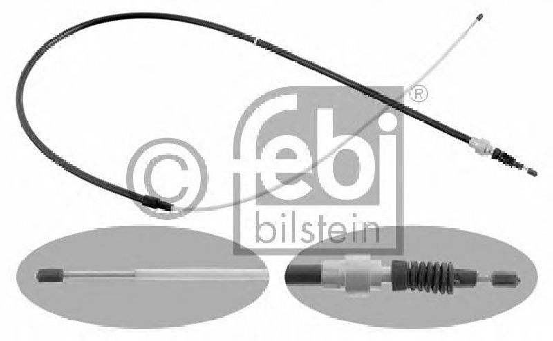 FEBI BILSTEIN 22962 - Cable, parking brake Left Rear | Right Rear SKODA, VW