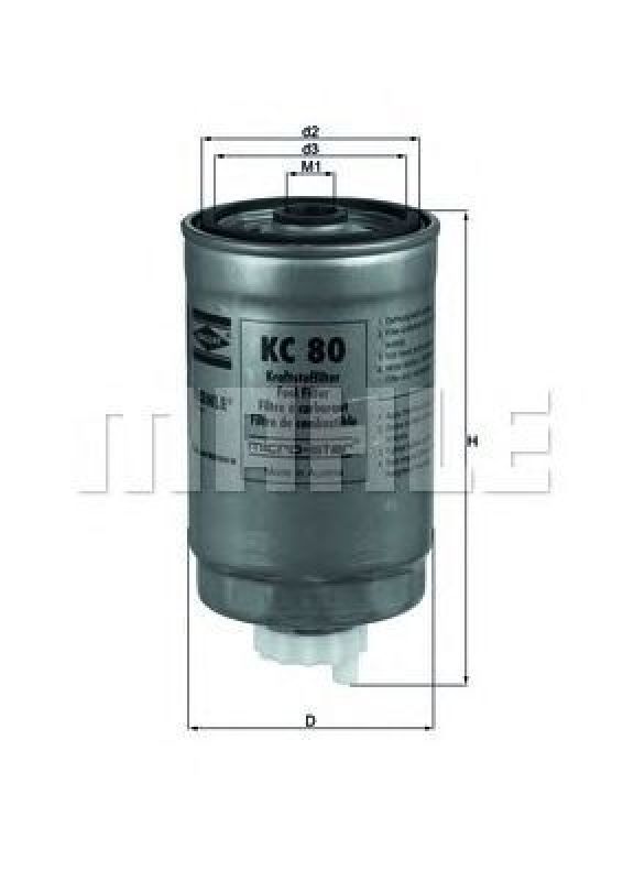 KC 80 KNECHT 79843236 - Fuel filter LAND ROVER