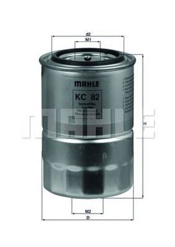 KC 82D KNECHT 79631359 - Fuel filter ISUZU, PROTON, KIA