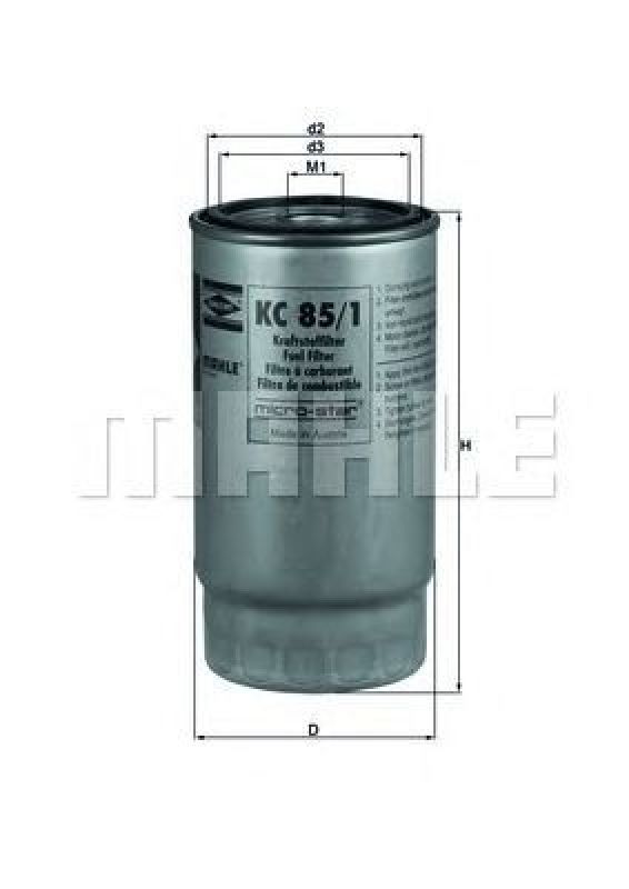 KC 85/1 KNECHT 78537763 - Fuel filter