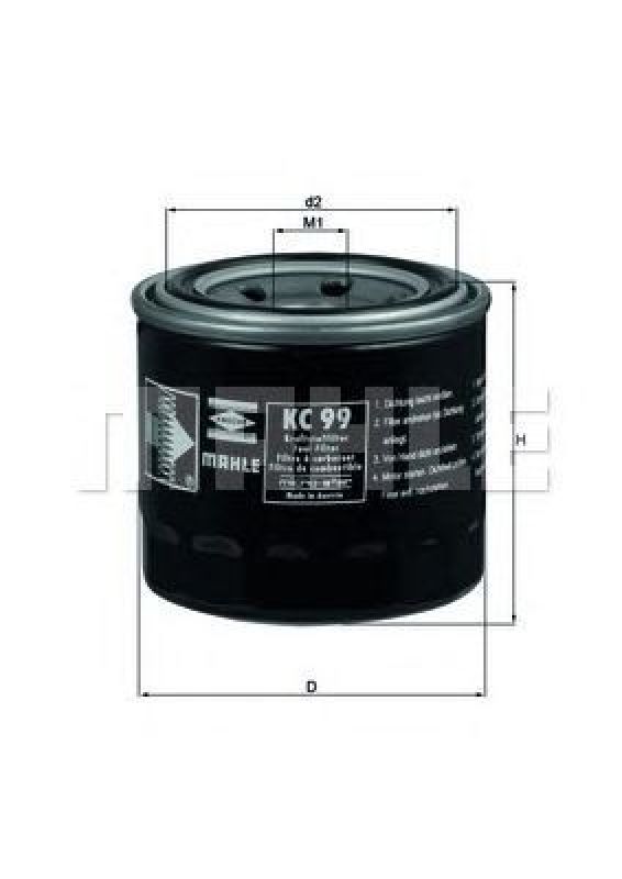KC 99 KNECHT 79881426 - Fuel filter