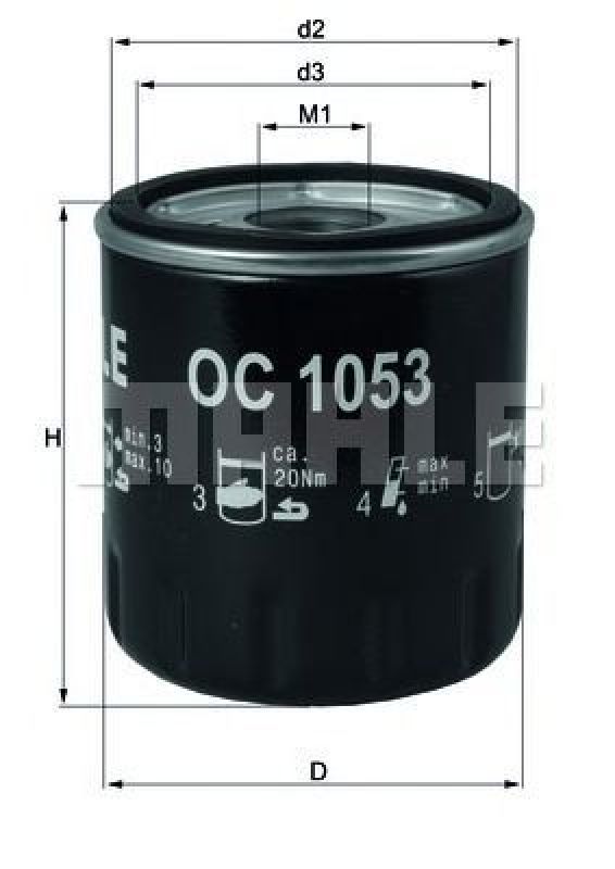 OC 1053 KNECHT 70588335 - Oil Filter VW